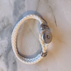 faux leather bracelet for snap jewelry